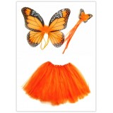 CTU23234L- Adult Orange Monarch Butterfly Fairy Set 